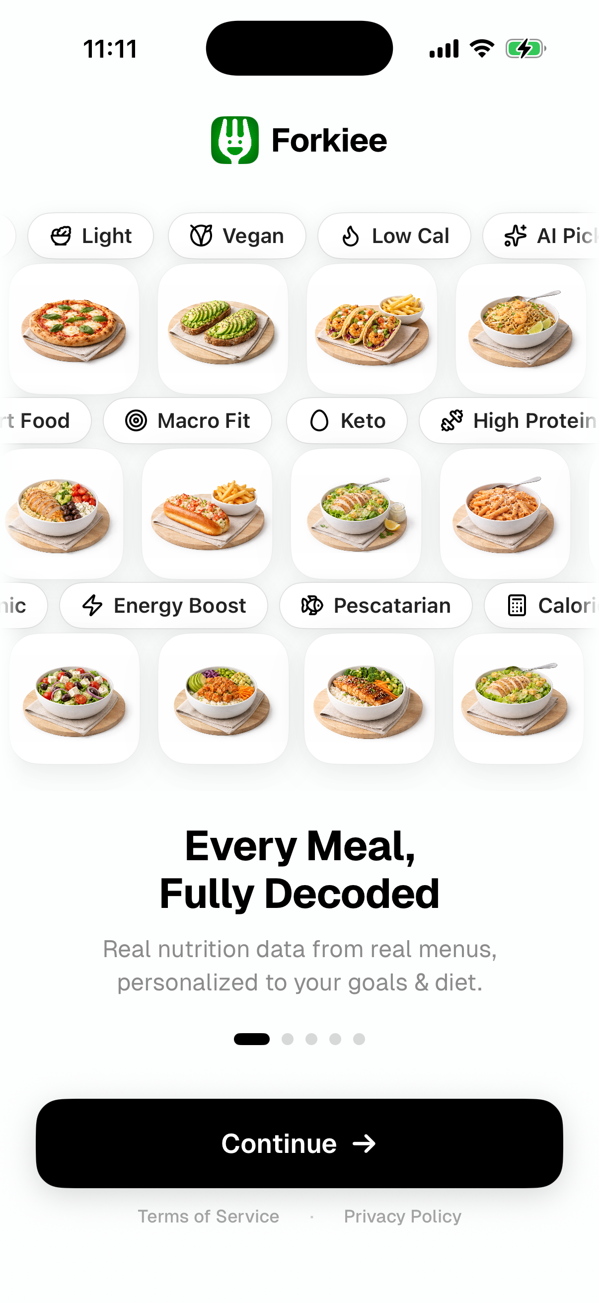 Forkiee · Every Meal, Fully Decoded